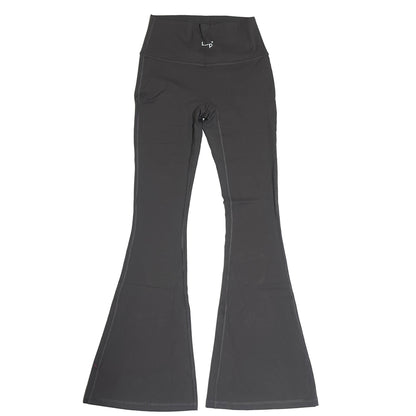 ハイライズストレッチフレアパンツ　グレー